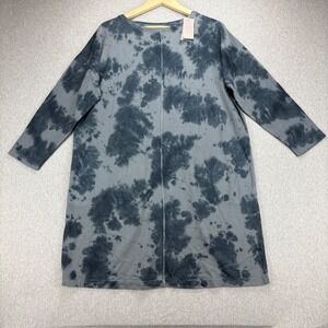 J.Jill Dress Womens XL Petite CarbonMult Stetch Pure Jill Cloud Tie Dyed NWT